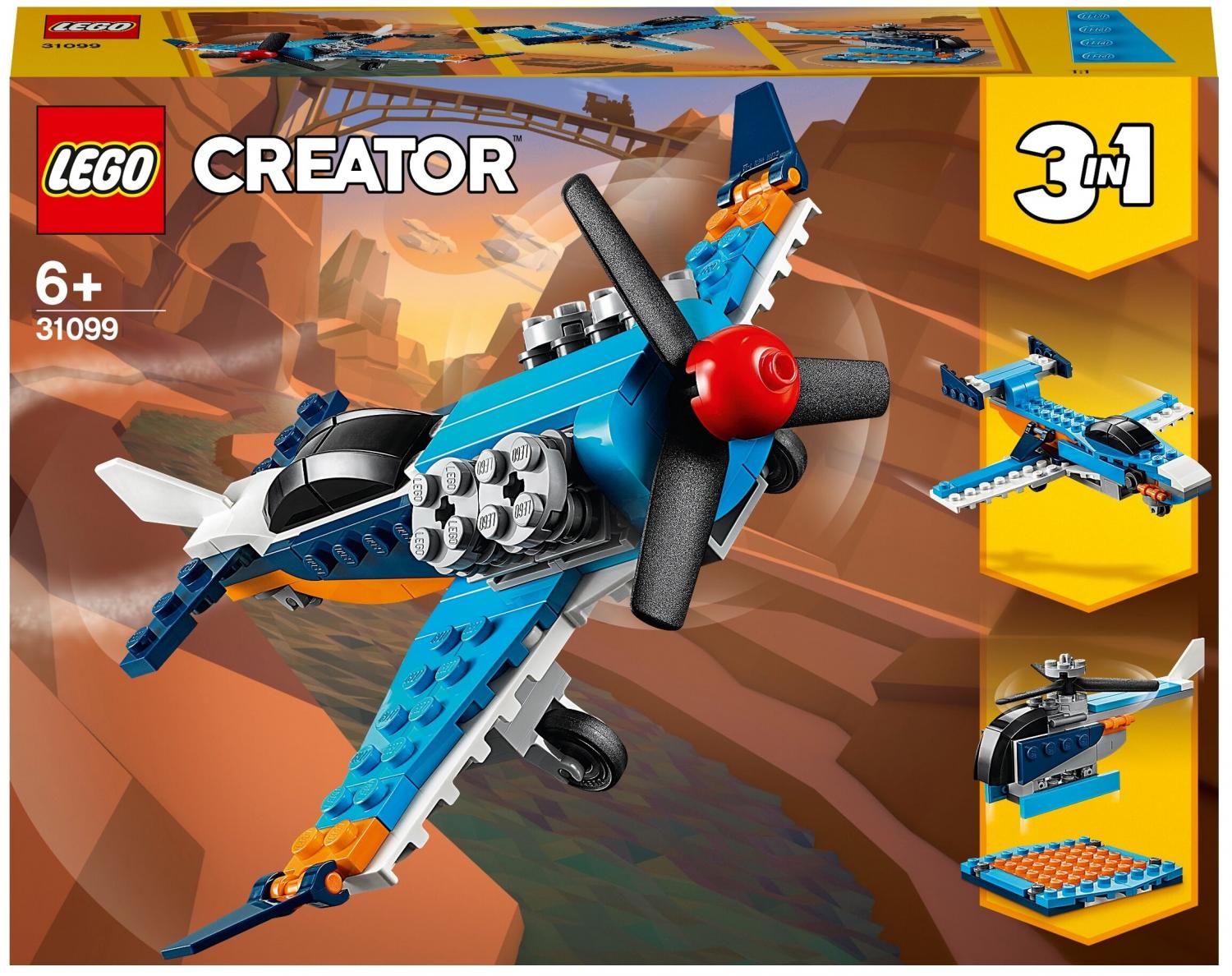 Характеристики Конструктор LEGO Creator 31099 Винтовой самолёт -  Интернет-магазин WADOO.RU