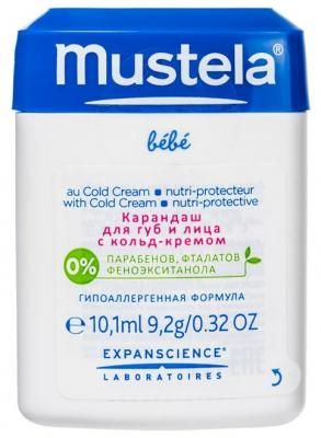 Mustela Карандаш для губ и лица с кольд-кремом, 9.2 г