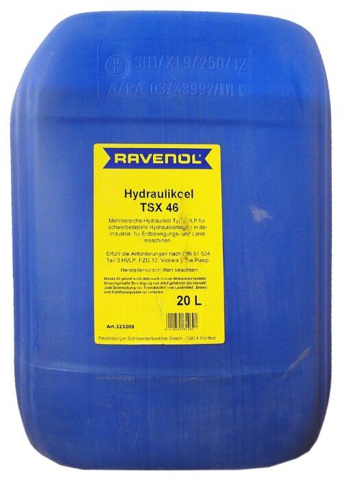 Гидравлическое масло Ravenol Hydraulikoel TSX 46 20 л Гидравлическое масло Ravenol Hydraulikoel TSX 46 20 л