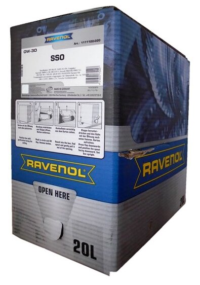 Моторное масло Ravenol Super Synthetic SSO SAE 0W-30 20 л Моторное масло Ravenol Super Synthetic SSO SAE 0W-30 20 л