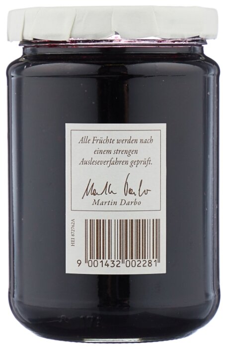 Конфитюр d'arbo Naturrein Черника, банка 450 г