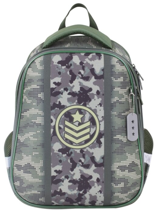 BRAUBERG Ранец Premium Army (228783), зеленый