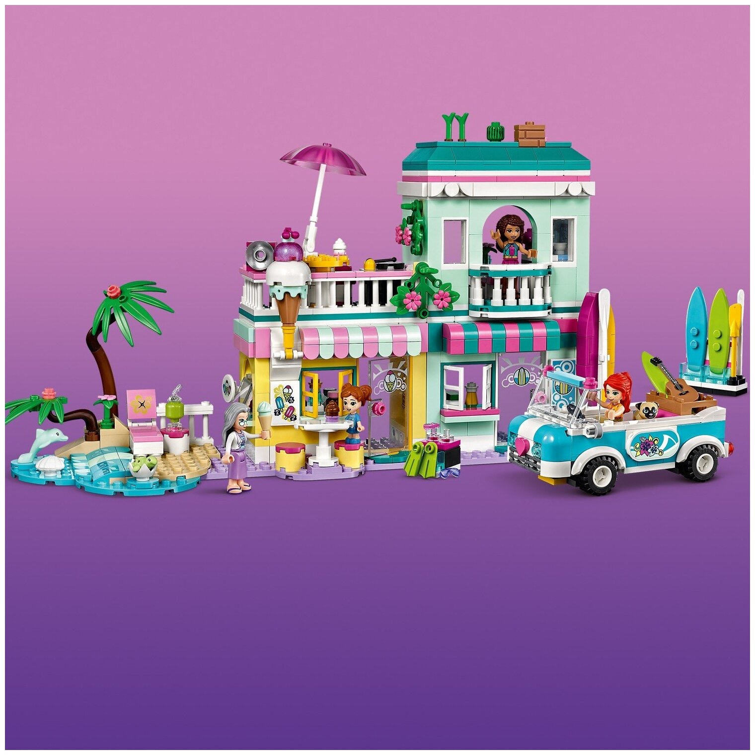 Конструктор LEGO Friends Серферский дом на берегу 41693 купить в Москве,  СПб, Новосибирске по низкой цене