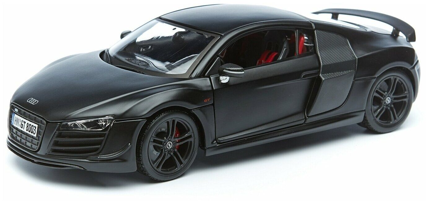 Maisto Машинка Audi R8 GT, 1:18 чёрная купить в Москве, СПб, Новосибирске  по низкой цене