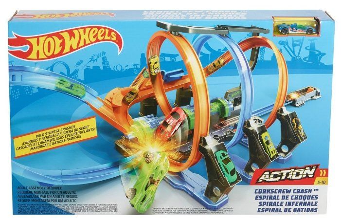 Hot Wheels Corkscrew Crash FTB65