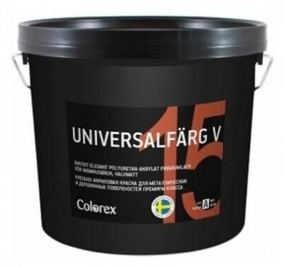 Краска универсальная Colorex Universalfarg V 15 уретано-акриловая полуматовая база A 2,7 л