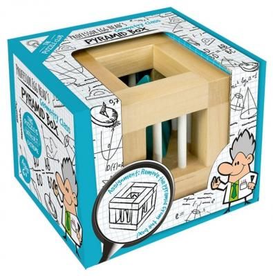Головоломка Professor Puzzle Professor Egg Head’s Geometry Class Pyramid Box синий/бежевый/белый