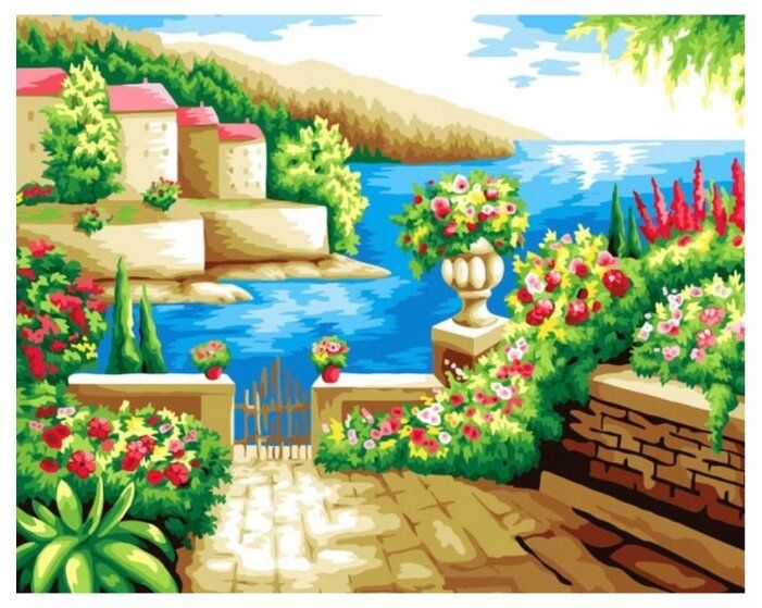 Color Kit Набор алмазной вышивкиСредиземноморский пейзаж (CKC033) 50х40 см Color Kit Набор алмазной вышивкиСредиземноморский пейзаж (CKC033) 50х40 см