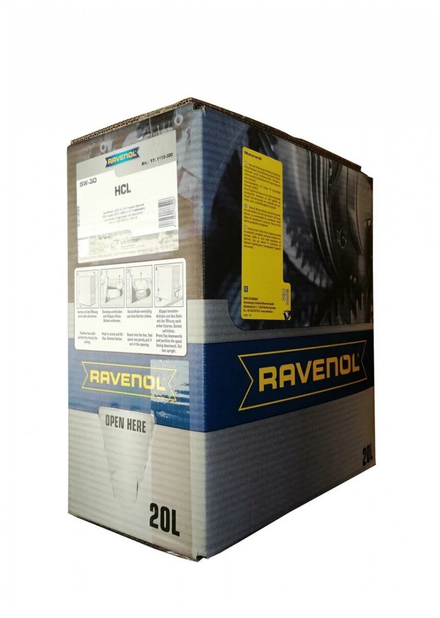Синтетическое моторное масло Ravenol HCL SAE 5W-30, 20 л Синтетическое моторное масло Ravenol HCL SAE 5W-30, 20 л