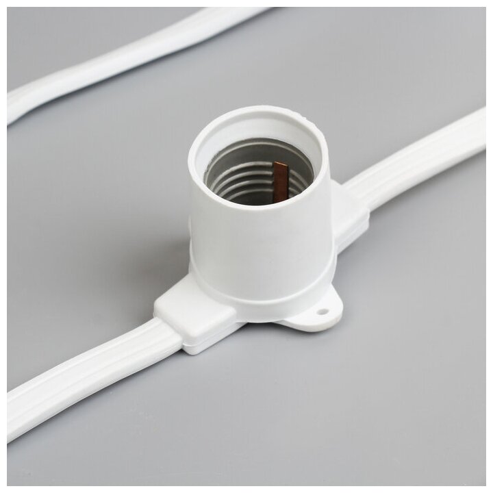 Luazon Lighting Гирлянда "Белт-лайт" 100 м , IP65, белая нить каучук, шаг 40 см, E27, 220 В Luazon Lighting Гирлянда "Белт-лайт" 100 м , IP65, белая нить каучук, шаг 40 см, E27, 220 В