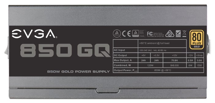 Блок питания EVGA GQ 850W (210-GQ-0850-V2) Блок питания EVGA GQ 850W (210-GQ-0850-V2)