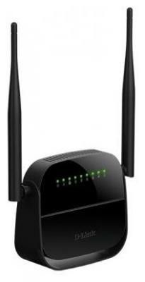 D-Link Беспроводной маршрутизатор ADSL D-Link DSL-2750U/R1A 802.11bgn 300Mbps 2.4 ГГц 4xLAN USB черный