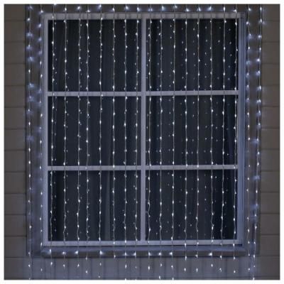 Luazon Lighting Гирлянда "Водопад" 2 х 6 м , IP44, УМС, белая нить, 1500 LED, свечение белое, 8 режимов, 220 В