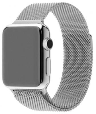 EVA Ремешок Milanese Loop Stainless Steel для Apple Watch 38/40mm серебристый