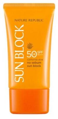 NATURE REPUBLIC крем California Aloe No Sebum Sun Block, SPF 50, 57 мл