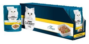 Корм для кошек Gourmet Перл соус де-люкс с курицей 24шт. х 85 г (кусочки в соусе)