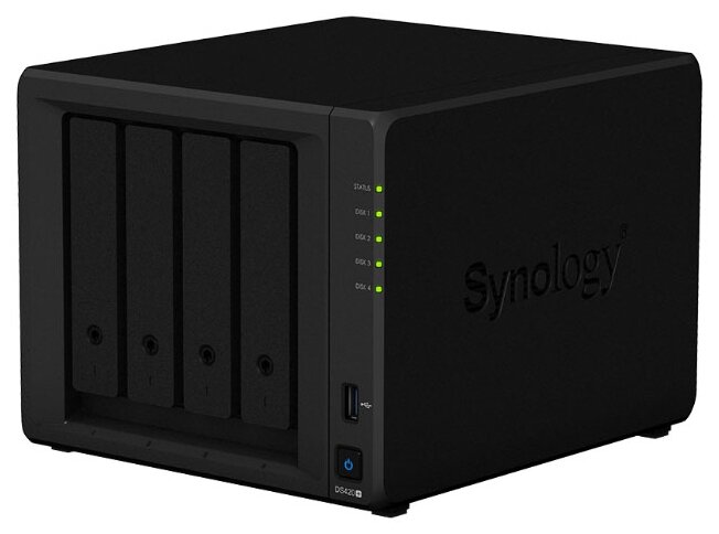 Сетевое хранилище Synology DS420+ черный