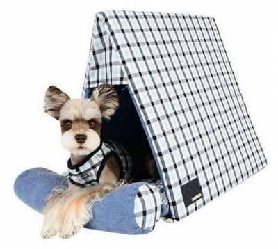 Домик для животных PUPPIA "Neil House", серо-синий, 45х50х50см (Южная Корея)