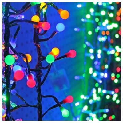 Гирлянда Sh Lights Жемчужные шарики, 400 см, LDBL080M-10-C, 80 ламп, разноцветные диоды/черный провод