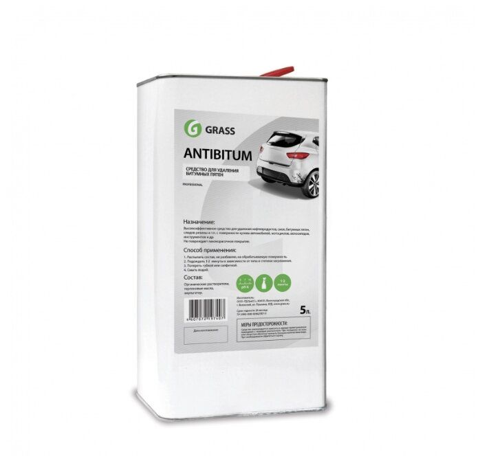 Очиститель кузова GraSS для удаления битумных пятен Antibitum, 5 л Очиститель кузова GraSS для удаления битумных пятен Antibitum, 5 л