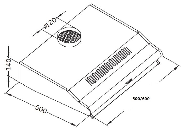 Встраиваемая вытяжка AMARI Vita 50 white Встраиваемая вытяжка AMARI Vita 50 white