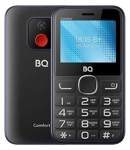 Телефон BQ 2301 Comfort, черный/синий Телефон BQ 2301 Comfort, черный/синий