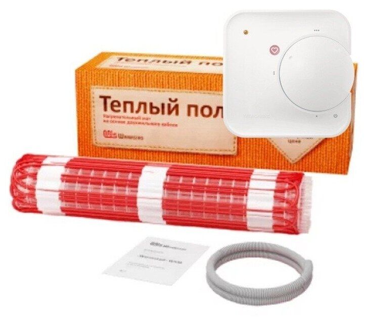 Нагревательный мат Warmstad WSM 2190 Вт/14,5 кв.м с механическим  терморегулятором купить в Москве, СПб, Новосибирске по низкой цене