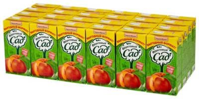 Нектар Фруктовый сад Яблоко-Персик, 0.485 л, 24 шт.