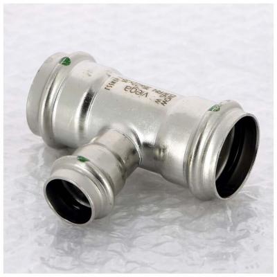Тройник VIEGA Тройник пресс 35x22x35 нержавеющая сталь Sanpress Inox VIEGA