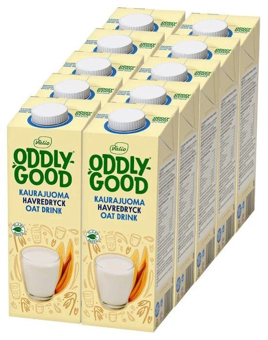 Овсяный напиток Valio Oddlygood, обогащенный витаминами и минералами 1%, 1 л, 10 шт.