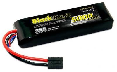 Black Magic Аккумулятор Black Magic LiPo 11.1V 3S 30C 5000mAh (TRX) для автомоделей - BM-A30-5003TR