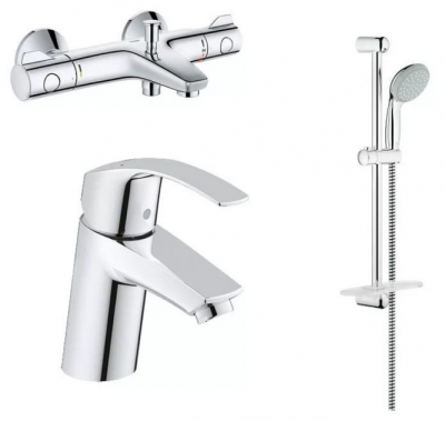 Комплект смесителей Grohe Eurosmart 124422 для ванны Хром
