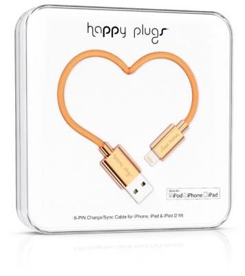 Кабель Happy Plugs Lightning to USB Charge/Sync MFI 2 м rose gold