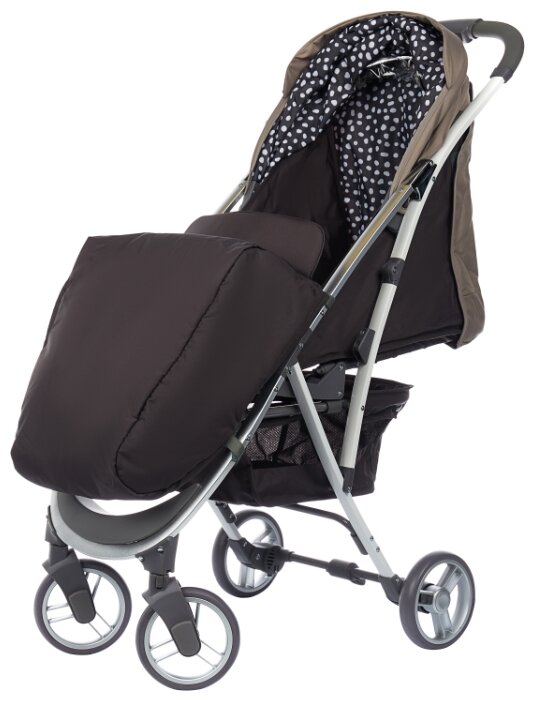 Прогулочная коляска Happy Baby Eleganza V2 sand, цвет шасси: серебристый
