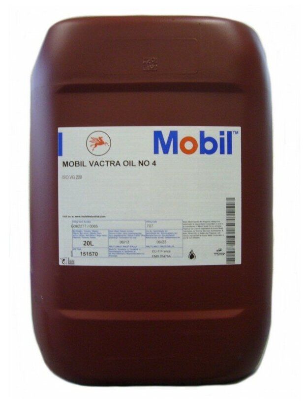 Индустриальное масло MOBIL Vactra Oil No 4 20 л 18.7 кг