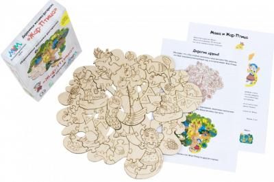 Деревянная игрушка МУМ мозаика-раскраска Жар-Птица