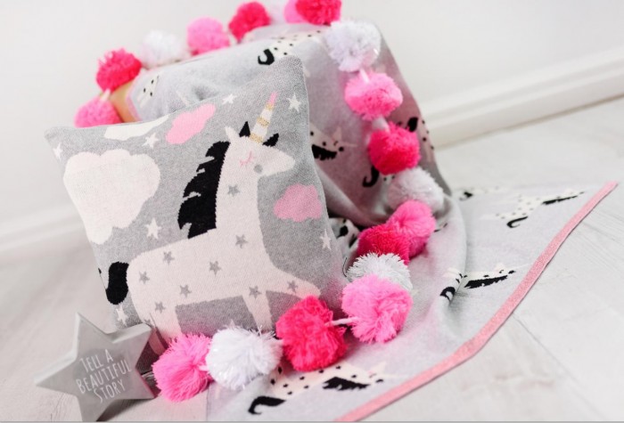 Bizzi Growin Подушка вязаная Unicorn Rocks