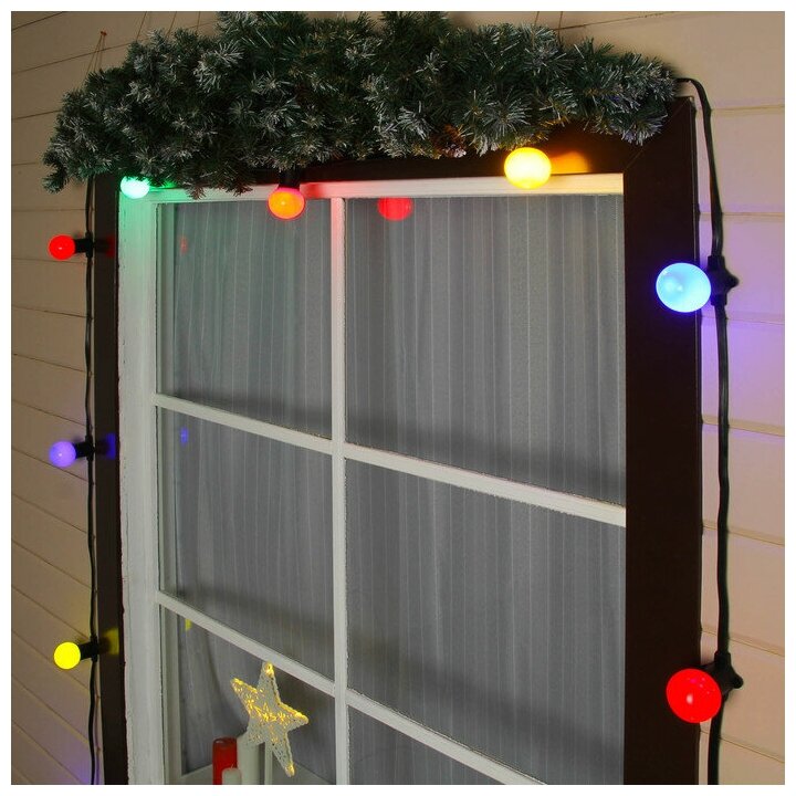 Luazon Lighting Гирлянда "Белт-лайт" 100 м , IP65, тёмная нить каучук, шаг 50 см, E27, 220 В Luazon Lighting Гирлянда "Белт-лайт" 100 м , IP65, тёмная нить каучук, шаг 50 см, E27, 220 В