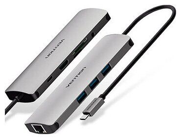 Мультифункциональный хаб Vention USB Type C 9 в 1 CGNHA