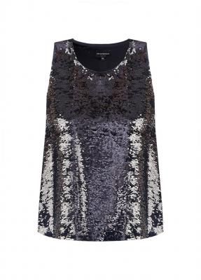 Майка EMPORIO ARMANI, размер XS (38 IT), черный