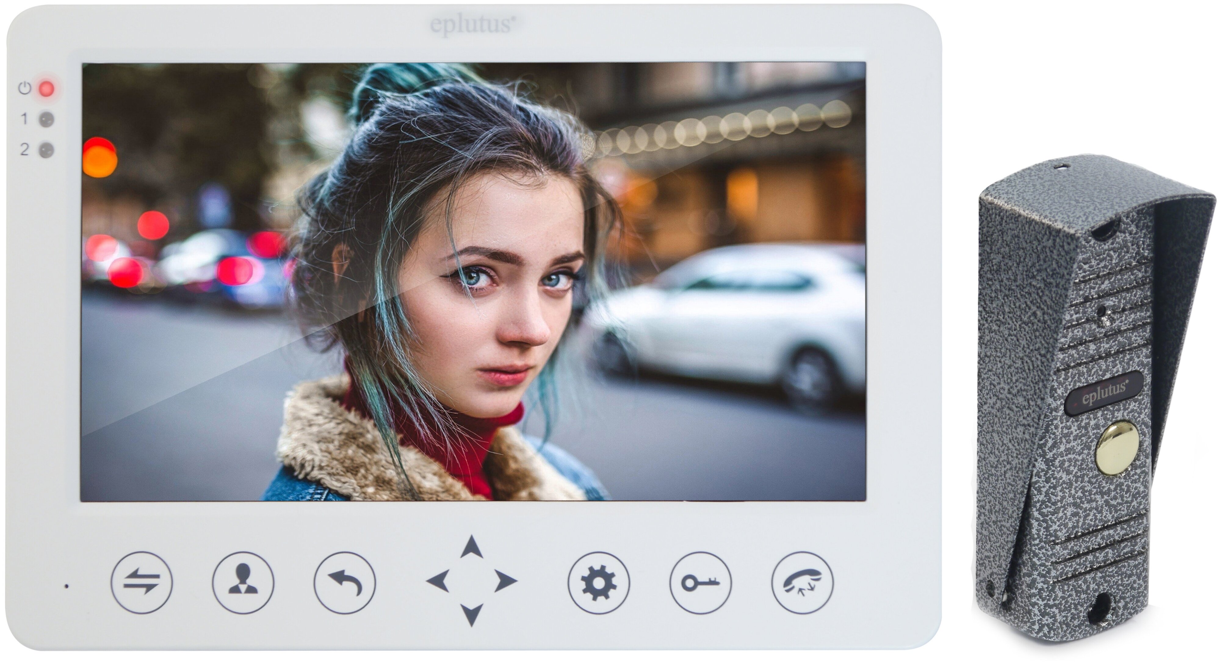 Домофон Eplutus EP-4815 - видеодомофон для квартиры, видеодомофон цветной,  камера и видеодомофон, домофоны для частного дома с замком купить в Москве,  СПб, Новосибирске по низкой цене