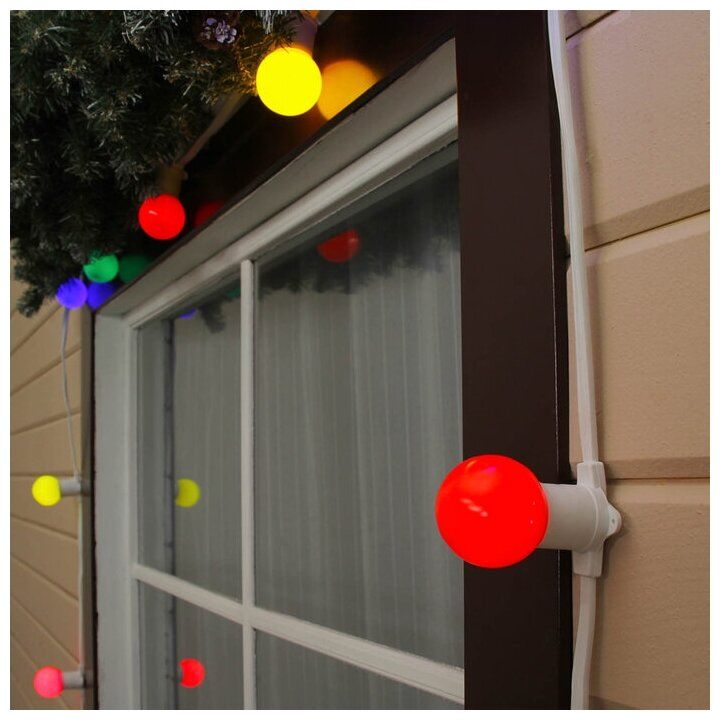 Luazon Lighting Гирлянда "Белт-лайт" 100 м , IP65, белая нить каучук, шаг 40 см, E27, 220 В Luazon Lighting Гирлянда "Белт-лайт" 100 м , IP65, белая нить каучук, шаг 40 см, E27, 220 В