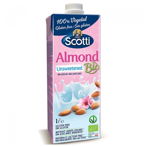 Миндальный напиток Riso Scotti Almond несладкий Bio 2.4%, 1 л, 10 шт.