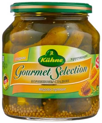 Корнишоны сладкие Gourmet Selection Kuhne стеклянная банка 530 г