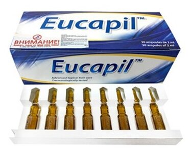 Eucapil Косметическая сыворотка для волос с Fluridil, 2 мл, 30 шт. Eucapil Косметическая сыворотка для волос с Fluridil, 2 мл, 30 шт.