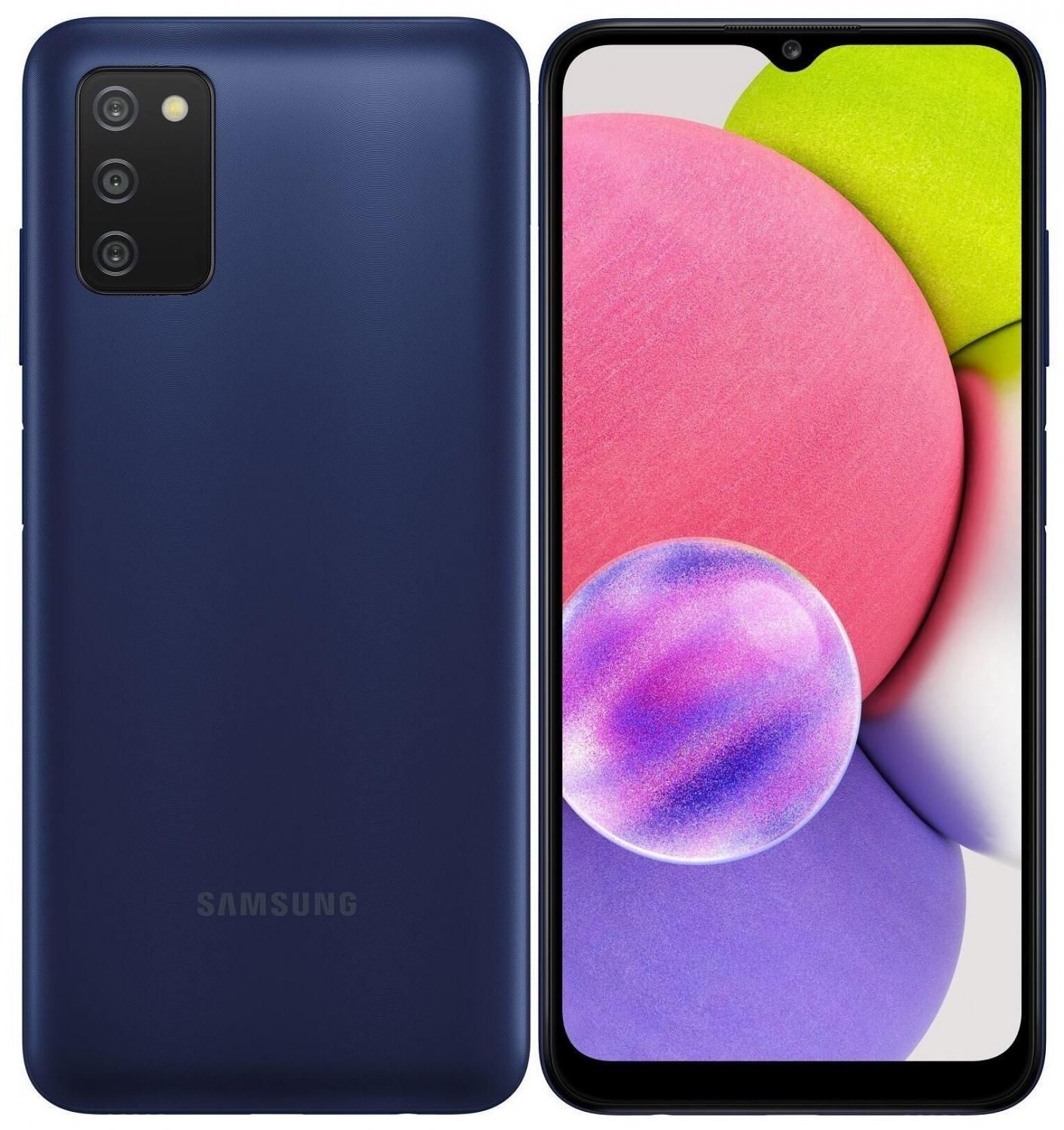 Смартфон Samsung Galaxy A03s 64GB, синий купить в Москве, СПб, Новосибирске  по низкой цене