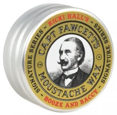 Captain Fawcett Воск для усов Ricki Hall Booze &amp; Baccy Moustache Wax, 15 мл