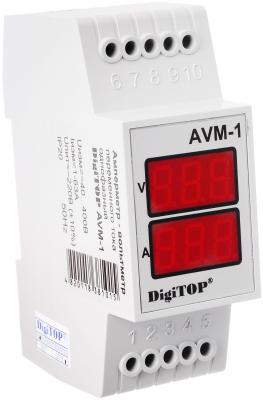 Вольтамперметр AVM-1 измерение и индикация сетевого напряжения и тока DigiTOP