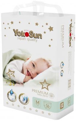 YokoSun трусики Premium M (6-10 кг) 56 шт., 2 уп., белый