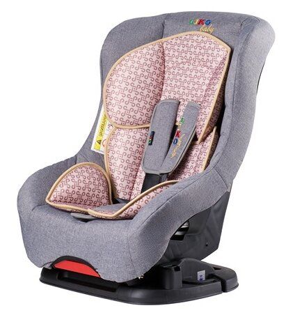 Автокресло группа 1 (9-18 кг) Liko Baby LB-302, серый/лен